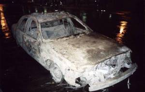 What could have caused such extensive damage to this car